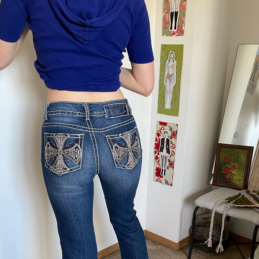 Code Bleu Rime-stone Jeans ✨🦋 - Picture 2 of 3